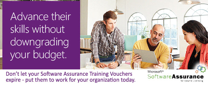 Redeem your Microsoft Software Assurance Training Vouchers at Certification Camps