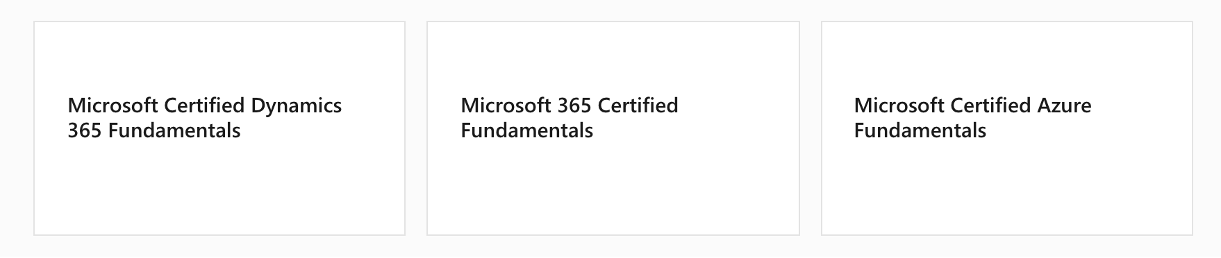 Microsoft Fundamentals Certifications